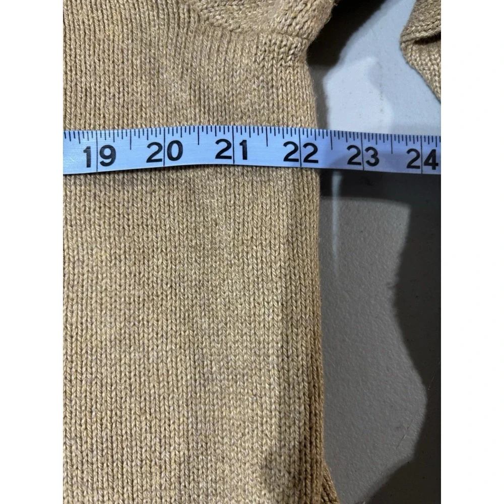 Polo Ralph Lauren Classic Quarter Zip Knit‎ Sweater Mens L Beige - 1/4 Pullover